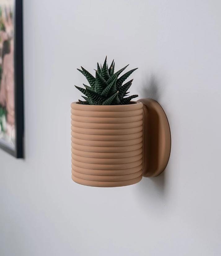 Poppy Wall Mount Planter | Hidden Drip Tray Planter | Indoor Plant Pot | Hanging Planter | Home Decor