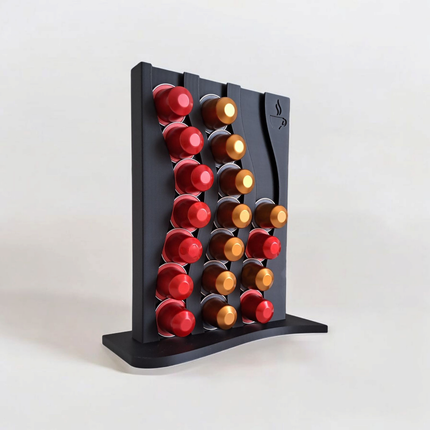 Wavy Nespresso Pod Holder | Modern Capsule Rack | Coffee Station Organizer