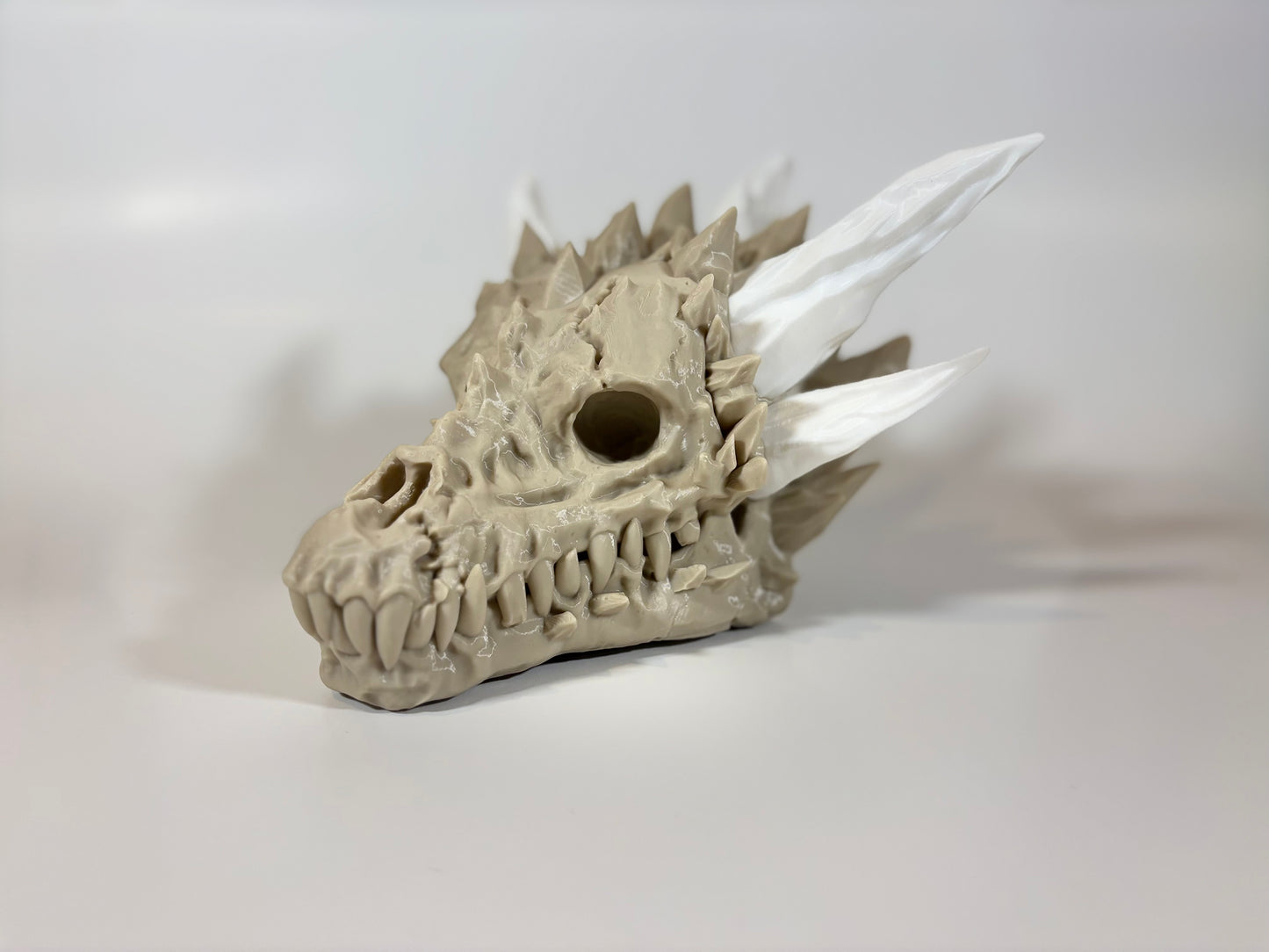 Diamond Dragon Skull | Wall Mountable Fantasy Decor | Crystal Dragon Head | Geometric Dragon Head Sculpture