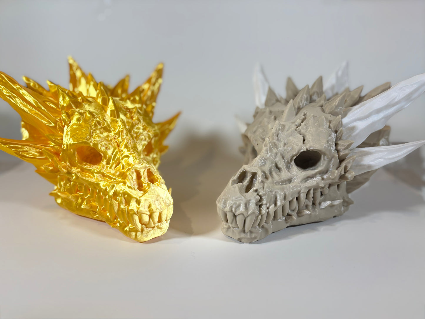 Diamond Dragon Skull | Wall Mountable Fantasy Decor | Crystal Dragon Head | Geometric Dragon Head Sculpture