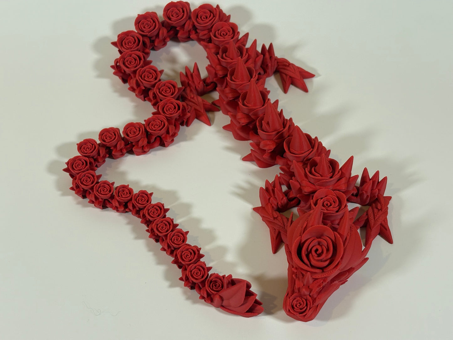 Crystal Dragon | Rose Dragon | Articulated Dragon Toy | Fantasy Dragon Figurine | Flexi Dragon Gift | Poseable Dragon | Cinderwing3D