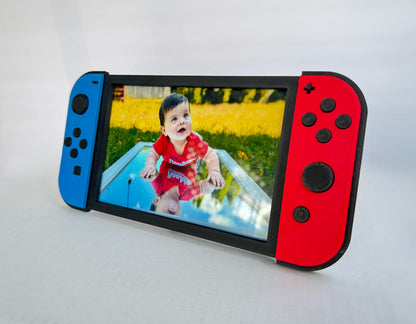 Nintendo Switch Photo Frame | Game Console Frame | 6x4 Frame with Magnetic Joycons | Gaming Gift | Geeky Desk Decor