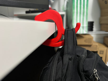 Under Desk Bag Hook | Portable Purse Hanger | Backpack Hook for Office or School | Headphone and Bag Organizer