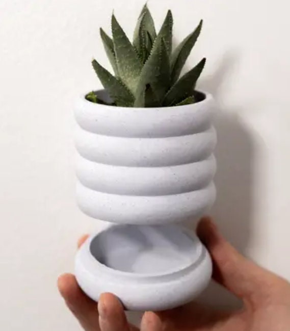 Big Bubbles Wall Planter | Hanging Plant Pot | Matte Marble PLA | 3D Printed Home Decor | Vertical Garden | Home Garden