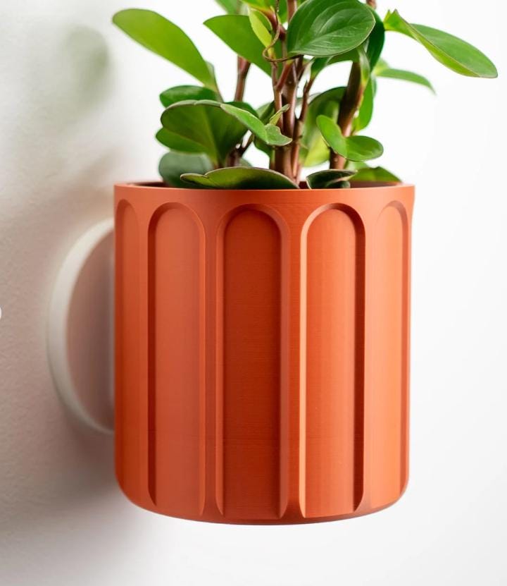 Wall Planter with Hidden Drip Tray | Modern Wall Planter | Indoor Plant Pot | Hanging Planter | Home Decor