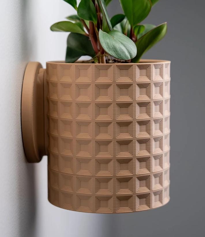 Echo Wall Planter with Hidden Drip Tray | Modern Wall Mounted Planter