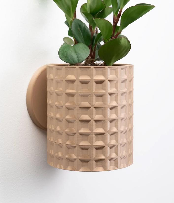 Echo Wall Planter with Hidden Drip Tray | Modern Wall Mounted Planter