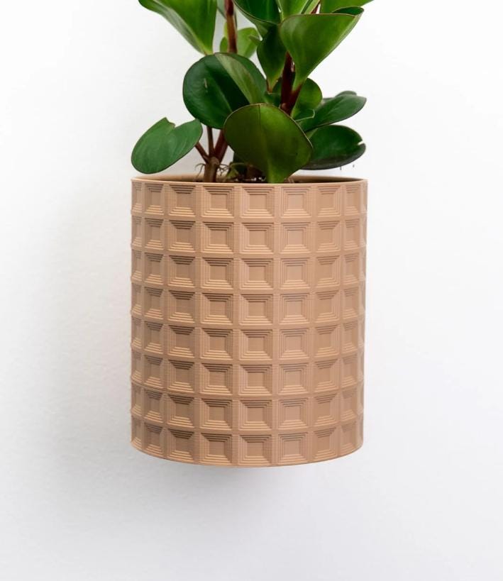 Echo Wall Planter with Hidden Drip Tray | Modern Wall Mounted Planter