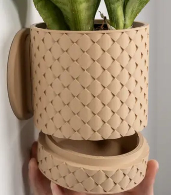 Quilted Planter | Plant Pot | Hanging Planter | Wall Planter | 3D Planter| House Pot| Modern Flower Pot | Fancy Planter | Custom Planter