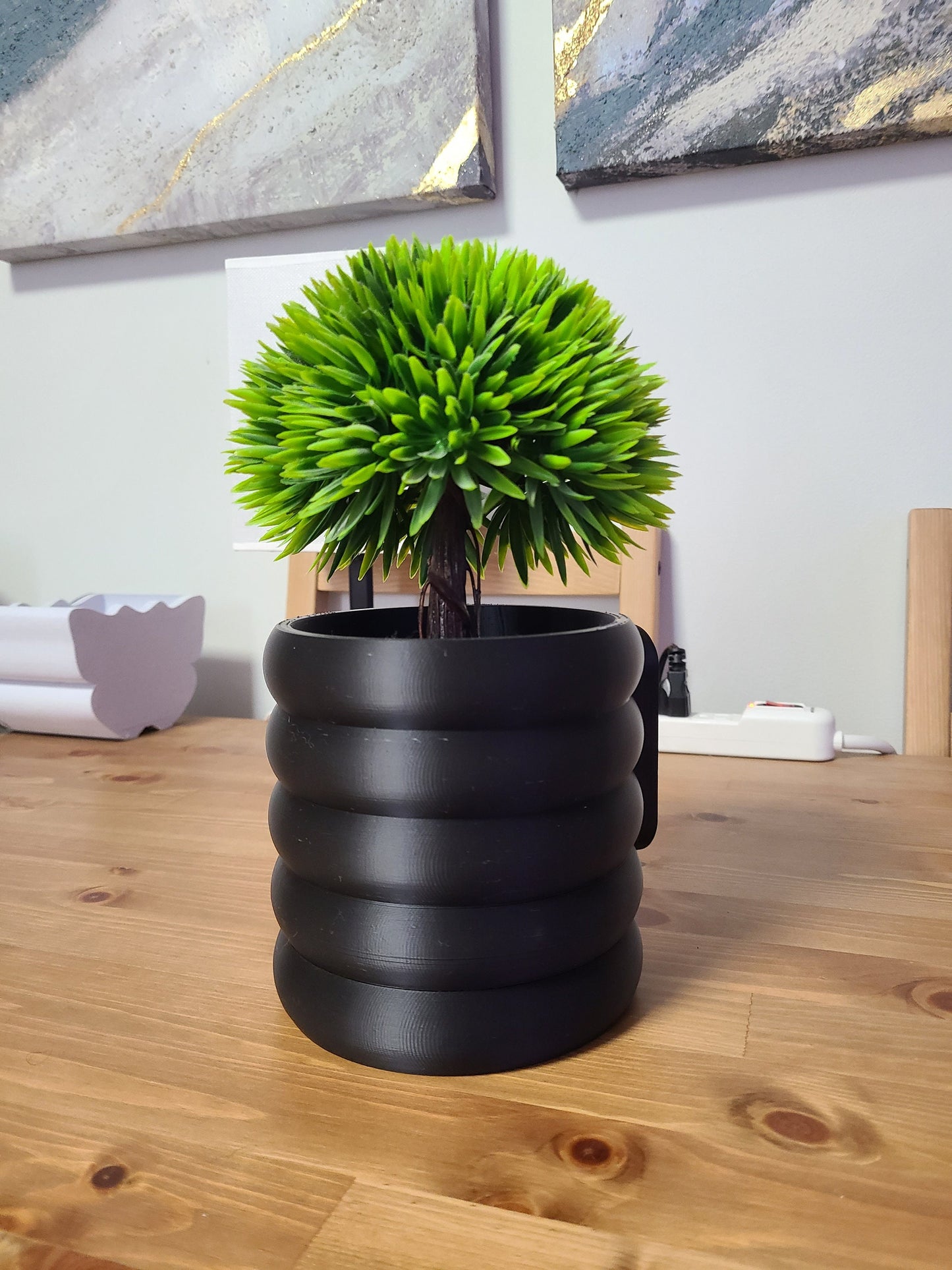 Big Bubbles Wall Planter | Hanging Plant Pot | Matte Marble PLA | 3D Printed Home Decor | Vertical Garden | Home Garden