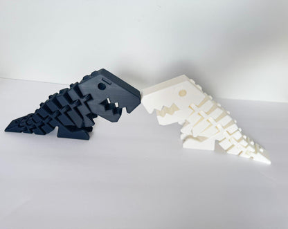 Flexi Rex Dinosaur Keychain | Articulated Dino Toy | 3D Printed Fidget Toy | Dinosaur Lover Gift