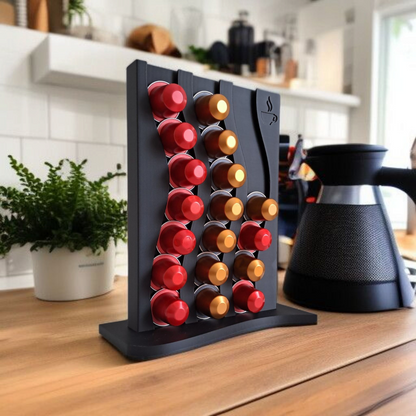 Wavy Nespresso Pod Holder | Modern Capsule Rack | Coffee Station Organizer