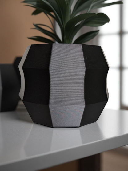 Minimal Geometric Planter | Decagon Flower Pot | Modern Plant Decor | Succulent Pot | 3D Printed Planter