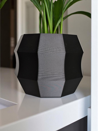 Minimal Geometric Planter | Decagon Flower Pot | Modern Plant Decor | Succulent Pot | 3D Printed Planter