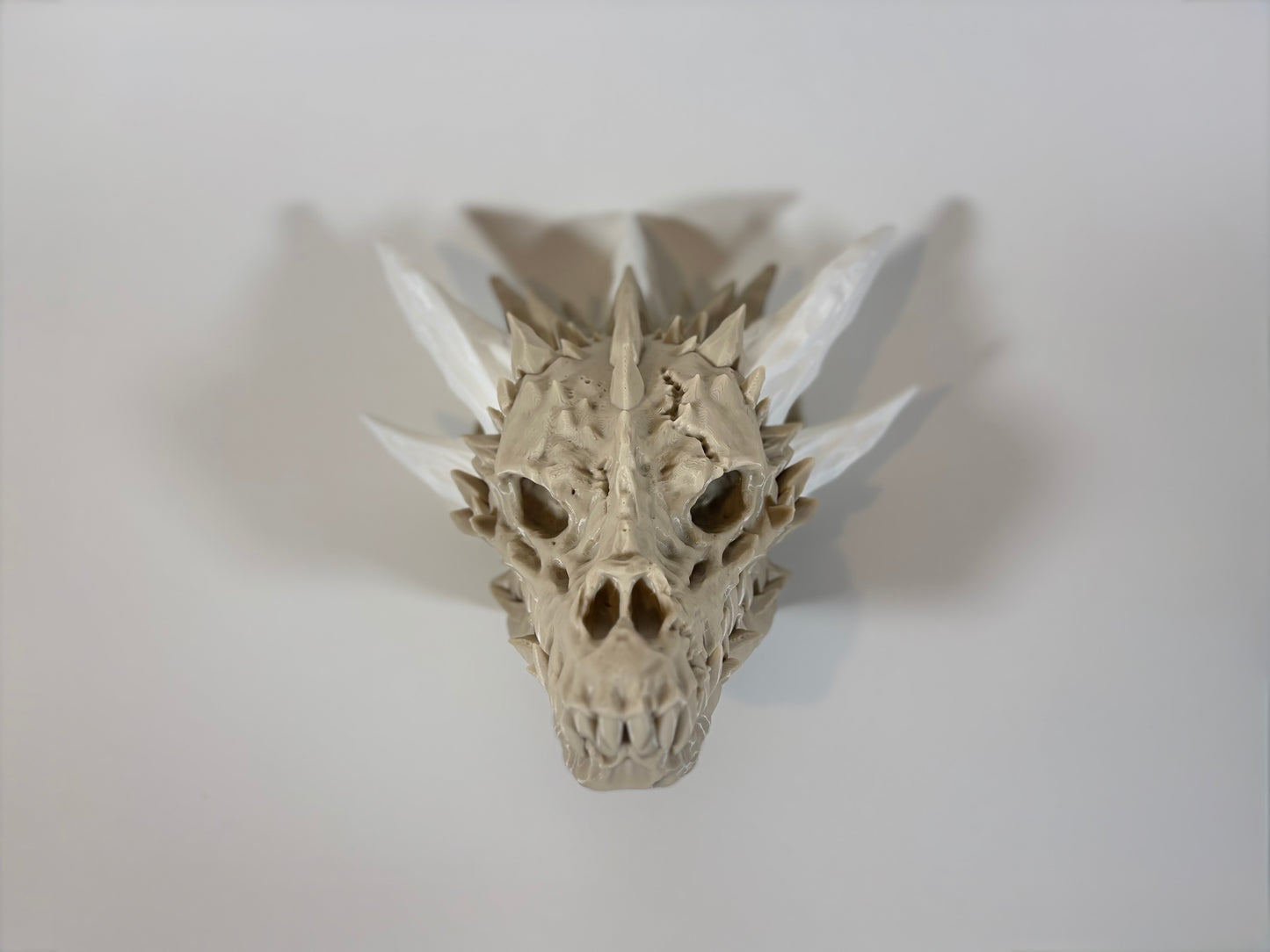 Diamond Dragon Skull | Wall Mountable Fantasy Decor  | Crystal Dragon Head | Geometric Dragon Head Sculpture