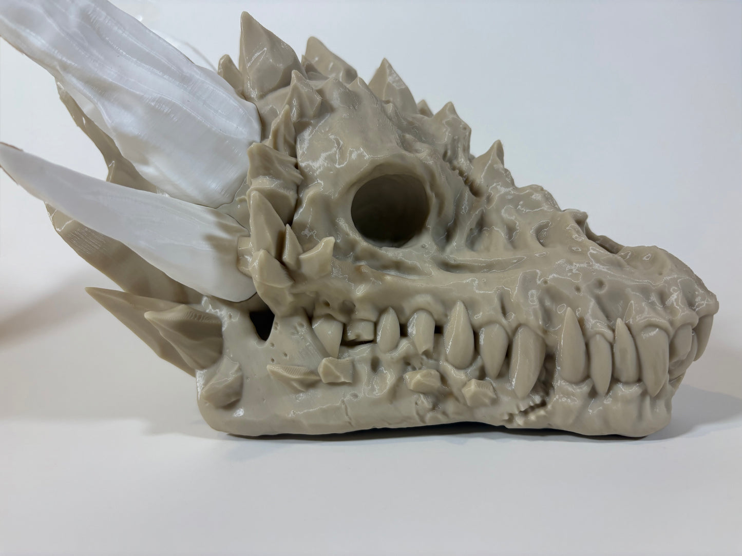 Diamond Dragon Skull | Wall Mountable Fantasy Decor  | Crystal Dragon Head | Geometric Dragon Head Sculpture