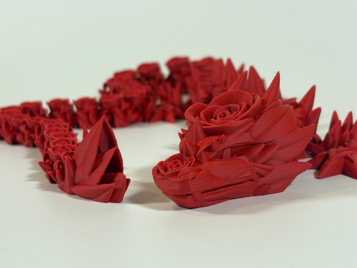 Crystal Dragon | Rose Dragon | Articulated Dragon Toy | Fantasy Dragon Figurine | Flexi Dragon Gift | Poseable Dragon | Cinderwing3D