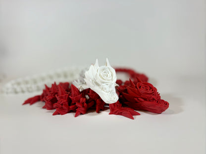 Crystal Dragon | Rose Dragon | Articulated Dragon Toy | Fantasy Dragon Figurine | Flexi Dragon Gift | Poseable Dragon | Cinderwing3D