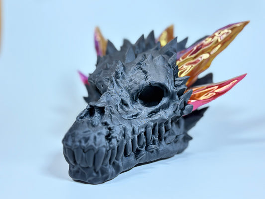 Diamond Dragon Skull | Wall Mountable Fantasy Decor  | Crystal Dragon Head | Geometric Dragon Head Sculpture