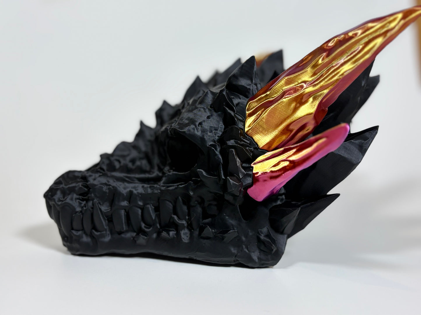 Diamond Dragon Skull | Wall Mountable Fantasy Decor  | Crystal Dragon Head | Geometric Dragon Head Sculpture