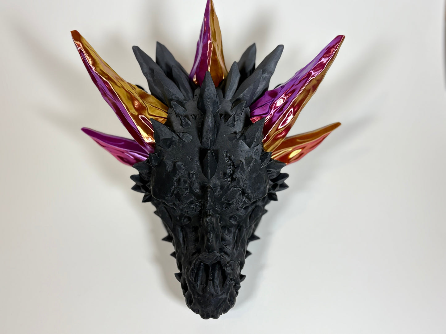 Diamond Dragon Skull | Wall Mountable Fantasy Decor  | Crystal Dragon Head | Geometric Dragon Head Sculpture