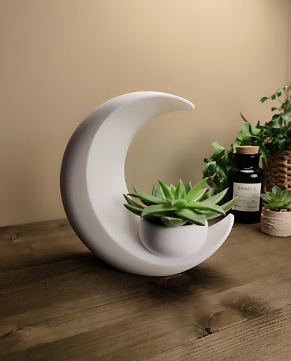 Into the Moon Planter | Crescent Moon Succulent Pot
