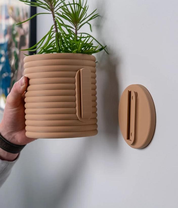 Poppy Wall Mount Planter | Hidden Drip Tray Planter | Indoor Plant Pot | Hanging Planter | Home Decor