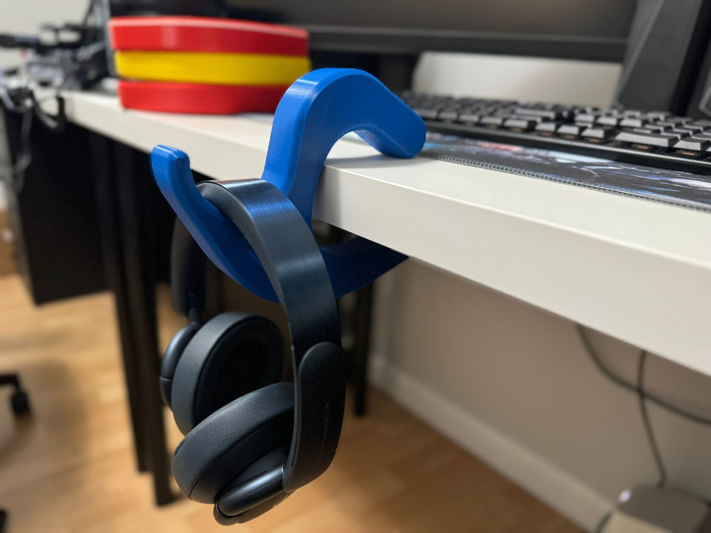 Under Desk Bag Hook | Portable Purse Hanger | Backpack Hook for Office or School | Headphone and Bag Organizer