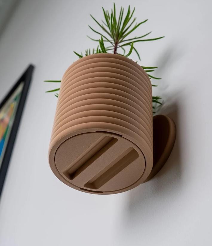 Poppy Wall Mount Planter | Hidden Drip Tray Planter | Indoor Plant Pot | Hanging Planter | Home Decor