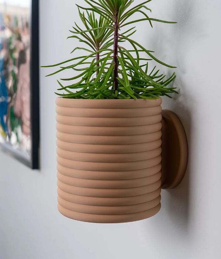 Poppy Wall Mount Planter | Hidden Drip Tray Planter | Indoor Plant Pot | Hanging Planter | Home Decor