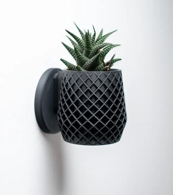 Lattice Planter | Wall Planter with Twist-Off Drip Tray