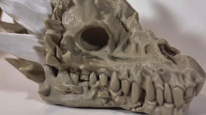Diamond Dragon Skull | Wall Mountable Fantasy Decor  | Crystal Dragon Head | Geometric Dragon Head Sculpture